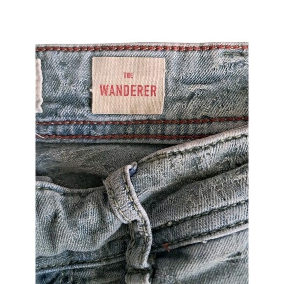 Anthropologie Jeans Women's 27 The‎ Wanderer Straight Leg Mid Rise Floral Boho - Picture 9 of 14